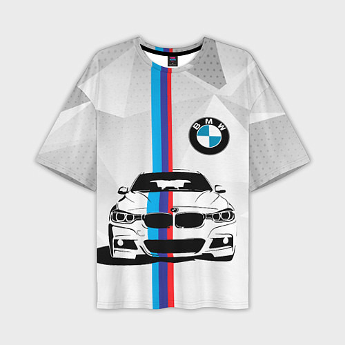 Мужская футболка оверсайз BMW БМВ M PERFORMANCE / 3D-принт – фото 1
