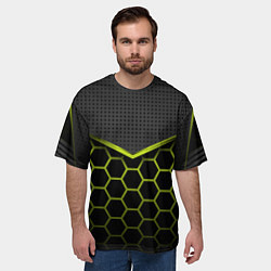 Футболка оверсайз мужская 3D СОТЫ ОБЪЕМНАЯ БРОНЯ, цвет: 3D-принт — фото 2