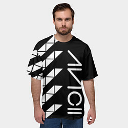 Футболка оверсайз мужская AVICII ГЕОМЕТРИЯ, цвет: 3D-принт — фото 2