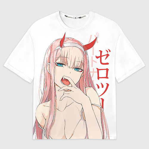 Мужская футболка оверсайз Darling in the Franxx Zero Two / 3D-принт – фото 1