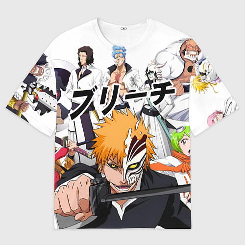 Мужская футболка оверсайз Bleach главные герои / 3D-принт – фото 1