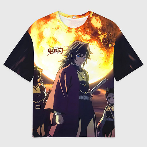 Мужская футболка оверсайз Demon Slayer: Kimetsu no Yaiba / 3D-принт – фото 1