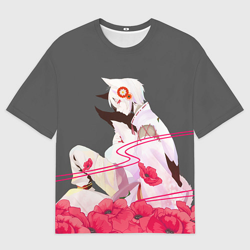 Мужская футболка оверсайз Flower Tomoe / 3D-принт – фото 1