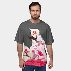 Футболка оверсайз мужская Flower Tomoe, цвет: 3D-принт — фото 2