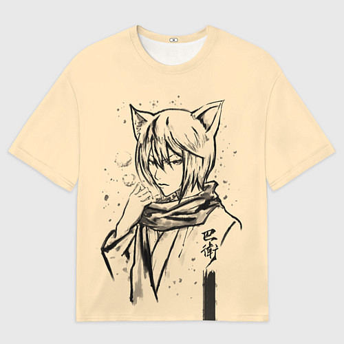 Мужская футболка оверсайз Kitsune Tomoe / 3D-принт – фото 1