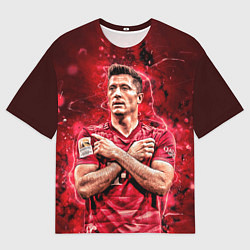 Футболка оверсайз мужская Левандовски Lewandowski 9, цвет: 3D-принт