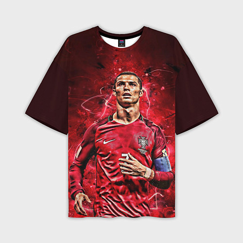 Мужская футболка оверсайз Cristiano Ronaldo Portugal / 3D-принт – фото 1