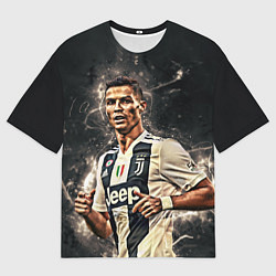 Футболка оверсайз мужская Криштиану Роналду Ювентус, цвет: 3D-принт
