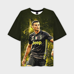 Футболка оверсайз мужская Cristiano Ronaldo Juventus, цвет: 3D-принт