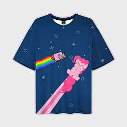 Мужская футболка оверсайз Nyan cat x Pony