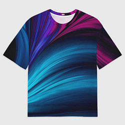 Футболка оверсайз мужская НЕОНОВЫЙ ПОЛОСЫ, цвет: 3D-принт