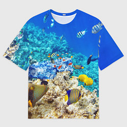 Футболка оверсайз мужская Морской мир, цвет: 3D-принт