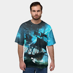 Футболка оверсайз мужская Летучий голландец, цвет: 3D-принт — фото 2