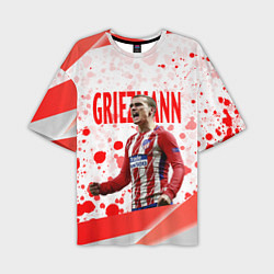Футболка оверсайз мужская Антуан Гризманн Antoine Griezmann спина Z, цвет: 3D-принт