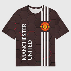 Футболка оверсайз мужская МАНЧЕСТЕР MANCHESTER ПЛИТЫ, цвет: 3D-принт
