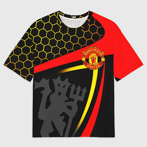 Мужская футболка оверсайз МАНЧЕСТЕР MANCHESTER SPORT / 3D-принт – фото 1