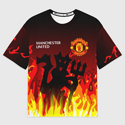 Футболка оверсайз мужская MANCHESTER UNITED ДЬЯВОЛ, цвет: 3D-принт