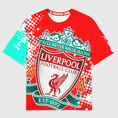 Мужская футболка оверсайз LIVERPOOL ЛИВЕРПУЛЬ / 3D-принт – фото 1