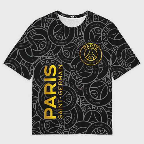 Мужская футболка оверсайз ФК ПСЖ PARIS SAINT GERMAIN / 3D-принт – фото 1