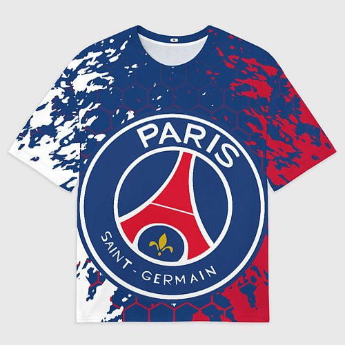 Мужская футболка оверсайз ФК ПСЖ FC PSG PARIS SG / 3D-принт – фото 1