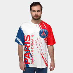 Футболка оверсайз мужская ФК ПСЖ FC PSG PARIS SG, цвет: 3D-принт — фото 2