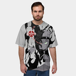 Футболка оверсайз мужская Черный Аста демон Чёрный клевер, цвет: 3D-принт — фото 2