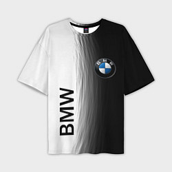 Футболка оверсайз мужская Black and White BMW, цвет: 3D-принт