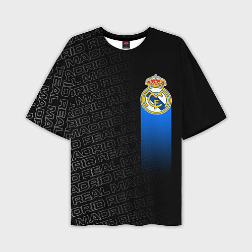 Мужская футболка оверсайз REAL MADRID РЕАЛ МАДРИД / 3D-принт – фото 1