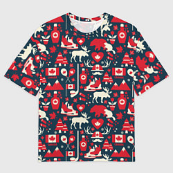 Мужская футболка оверсайз Канада