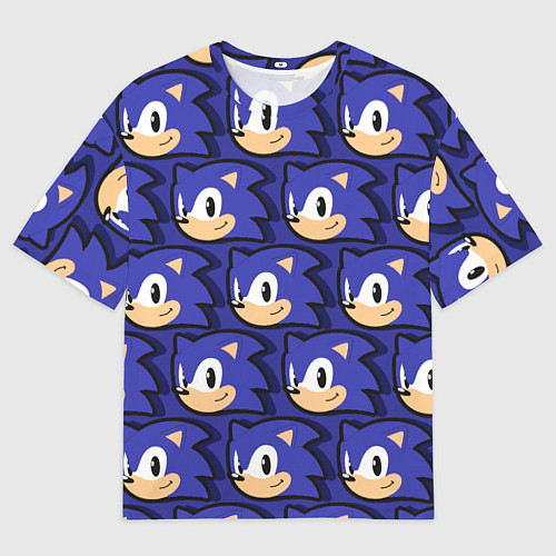 Мужская футболка оверсайз Sonic pattern / 3D-принт – фото 1