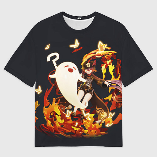 Мужская футболка оверсайз GENSHIN IMPACT HU TAO / 3D-принт – фото 1