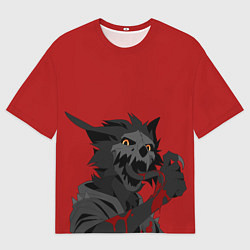 Мужская футболка оверсайз Демон и кровь