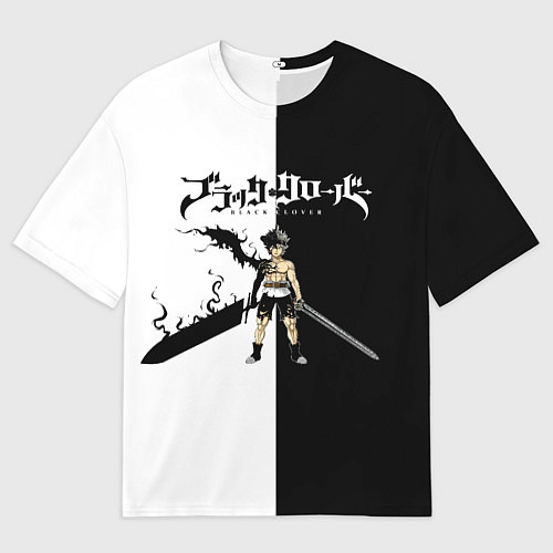 Мужская футболка оверсайз Чёрный Аста vs Аста Чёрный клевер / 3D-принт – фото 1