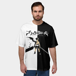 Футболка оверсайз мужская Чёрный Аста vs Аста Чёрный клевер, цвет: 3D-принт — фото 2