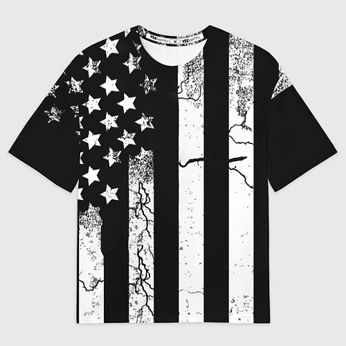 Мужская футболка оверсайз ЗВЕЗДНО-ПОЛОСАТЫЙ / 3D-принт – фото 1