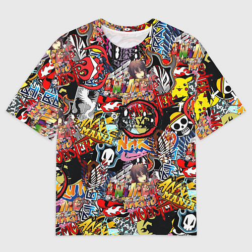 Мужская футболка оверсайз Логотипы Аниме Мультиков / 3D-принт – фото 1
