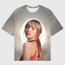 Футболка оверсайз мужская Лиса маслом, цвет: 3D-принт