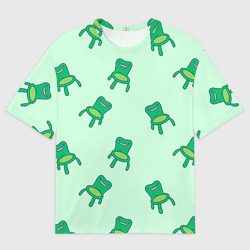 Мужская футболка оверсайз Froggy crossing / 3D-принт – фото 1
