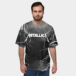 Футболка оверсайз мужская METALLICA РАЗРЯД МОЛНИИ, цвет: 3D-принт — фото 2