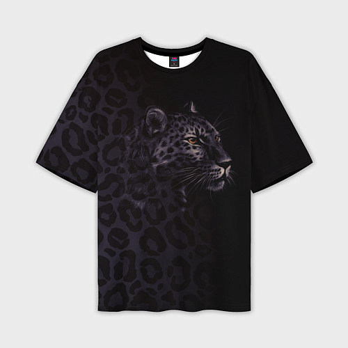 Мужская футболка оверсайз Леопард / 3D-принт – фото 1