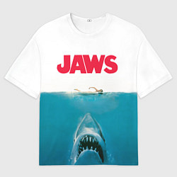 Футболка оверсайз мужская Jaws 1975, цвет: 3D-принт
