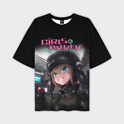 Мужская футболка оверсайз Девушки и танки Girls und Panzer Z