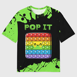 Футболка оверсайз мужская Поп Ит Симпл Димпл - Краска, цвет: 3D-принт