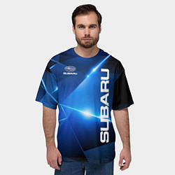 Футболка оверсайз мужская Subaru, цвет: 3D-принт — фото 2
