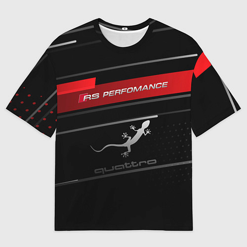 Мужская футболка оверсайз RS PERFOMANCE QUATTRO Z / 3D-принт – фото 1