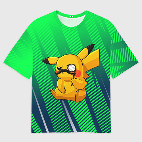 Мужская футболка оверсайз Детектив Пикачу / 3D-принт – фото 1