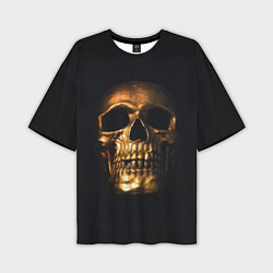 Мужская футболка оверсайз Golden Skull