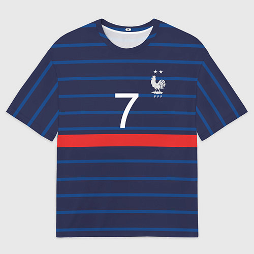 Мужская футболка оверсайз Гризман футболист Франция / 3D-принт – фото 1