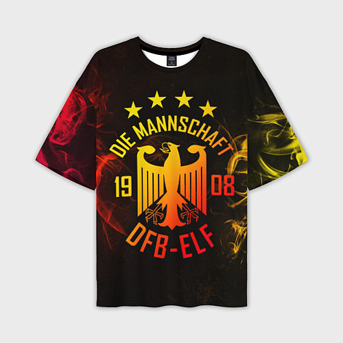 Мужская футболка оверсайз Сборная Германии / 3D-принт – фото 1