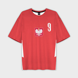 Мужская футболка оверсайз Lewandowski Poland 9